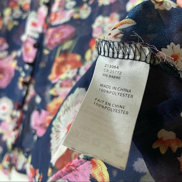 Floral Kimono Style Blouse Button Top Jacket Short Sleeve Size M/L - Picture 6 of 8